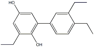 2-Ethyl-6-(3,4-diethylphenyl)benzene-1,4-diol 结构式