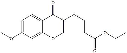 4-(7-Methoxy-4-oxo-4H-1-benzopyran-3-yl)butyric acid ethyl ester,,结构式