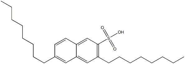 3,6-Dioctyl-2-naphthalenesulfonic acid 结构式