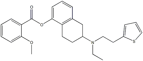 2-Methoxybenzoic acid 2-[ethyl[2-(2-thienyl)ethyl]amino]tetralin-5-yl ester Structure