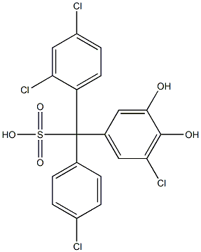 (4-Chlorophenyl)(2,4-dichlorophenyl)(5-chloro-3,4-dihydroxyphenyl)methanesulfonic acid