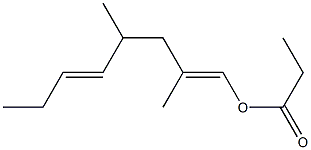 Propionic acid 2,4-dimethyl-1,5-octadienyl ester 结构式