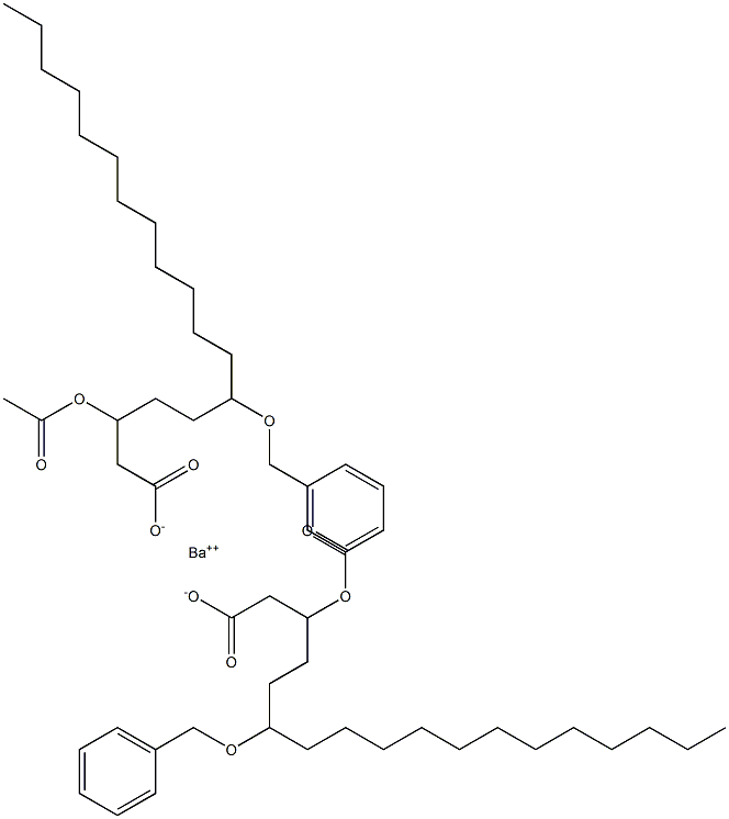 Bis(6-benzyloxy-3-acetyloxystearic acid)barium salt 结构式