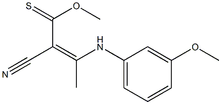 2-Cyano-3-(3-methoxyphenylamino)-3-methylthioacrylic acid methyl ester,,结构式