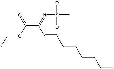 2-(Methylsulfonylimino)-3-decenoic acid ethyl ester