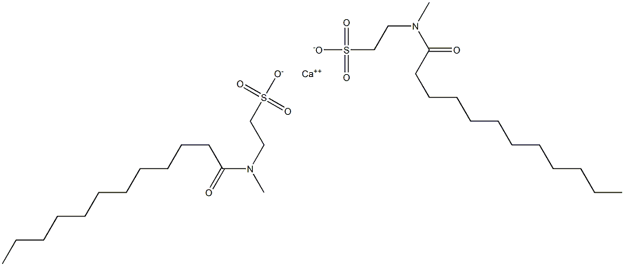 ビス(N-ドデカノイル-N-メチルタウリン)カルシウム 化学構造式