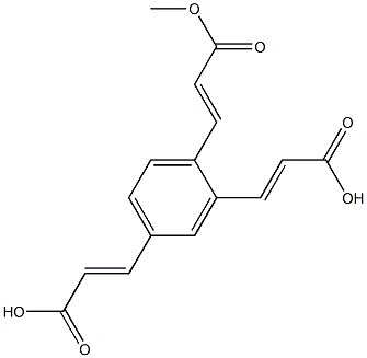 3,3',3''-(1,2,4-Benzenetriyl)tris(acrylic acid methyl) ester,,结构式