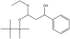 1-Phenyl-3-ethoxy-3-(tert-butyldimethylsilyloxy)propan-1-ol,,结构式