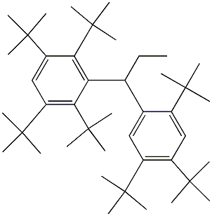 1-(2,3,5,6-テトラ-tert-ブチルフェニル)-1-(2,4,5-トリ-tert-ブチルフェニル)プロパン 化学構造式