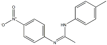 N1-(4-メチルフェニル)-N2-(4-ニトロフェニル)アセトアミジン 化学構造式