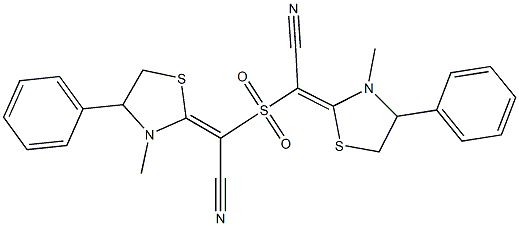 Phenyl[cyano(3-methylthiazolidin-2-ylidene)methyl] sulfone Structure