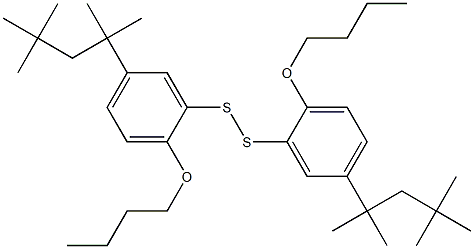 Bis[2-butoxy-5-(1,1,3,3-tetramethylbutyl)phenyl] persulfide Struktur