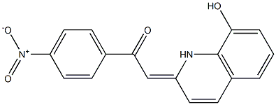 1-(4-Nitrophenyl)-2-[(2Z)-(8-hydroxy-1,2-dihydroquinolin)-2-ylidene]ethan-1-one Structure