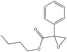 2-フェニルオキシラン-2-カルボン酸ブチル 化学構造式