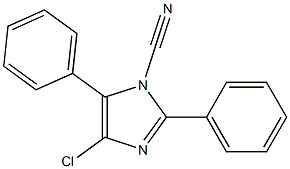 4-クロロ-1-シアノ-2,5-ジフェニル-1H-イミダゾール 化学構造式