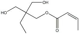 (Z)-2-ブテン酸2,2-ビス(ヒドロキシメチル)ブチル 化学構造式