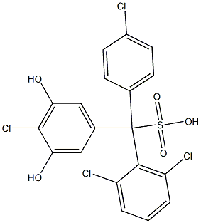 (4-Chlorophenyl)(2,6-dichlorophenyl)(4-chloro-3,5-dihydroxyphenyl)methanesulfonic acid