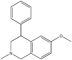 1,2,3,4-Tetrahydro-6-methoxy-2-methyl-4-phenylisoquinoline Structure