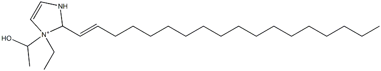 1-Ethyl-1-(1-hydroxyethyl)-2-(1-octadecenyl)-4-imidazoline-1-ium Struktur