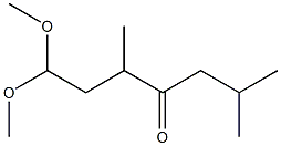 1,1-ジメトキシ-3,6-ジメチル-4-ヘプタノン 化学構造式
