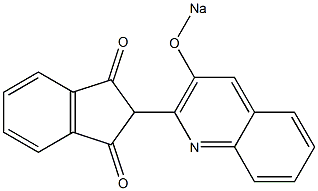 2-(3-Sodiooxy-2-quinolyl)-1,3-indanedione Struktur