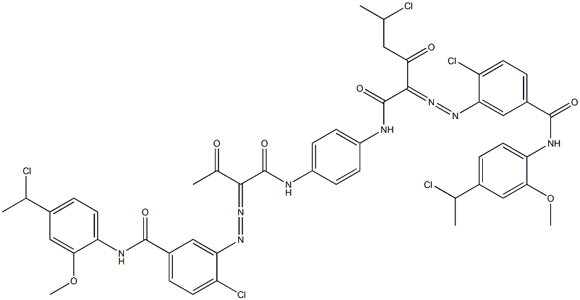 3,3'-[2-(1-Chloroethyl)-1,4-phenylenebis[iminocarbonyl(acetylmethylene)azo]]bis[N-[4-(1-chloroethyl)-2-methoxyphenyl]-4-chlorobenzamide]