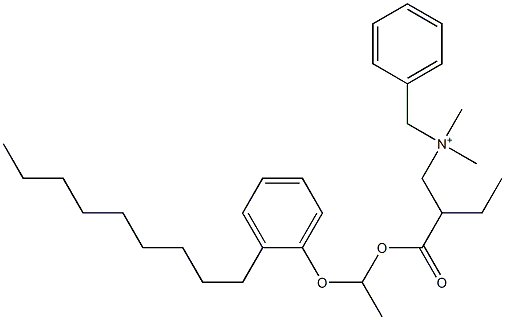 N,N-Dimethyl-N-benzyl-N-[2-[[1-(2-nonylphenyloxy)ethyl]oxycarbonyl]butyl]aminium Structure