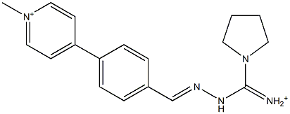 1-Methyl-4-[4-[2-[iminio(1-pyrrolidinyl)methyl]hydrazonomethyl]phenyl]pyridinium