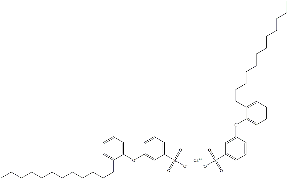 Bis[3-(2-dodecylphenoxy)benzenesulfonic acid]calcium salt,,结构式