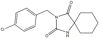 3-(p-Chlorobenzyl)-2,4-dioxo-1,3-diazaspiro[4.5]decane Struktur