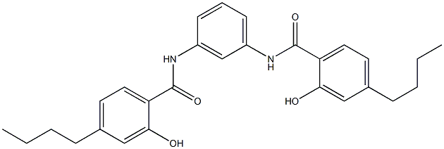 N,N'-Bis(4-butylsalicyloyl)-m-phenylenediamine Struktur