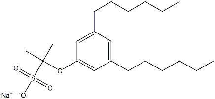 2-(3,5-Dihexylphenoxy)propane-2-sulfonic acid sodium salt Struktur