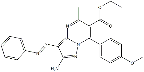 2-Amino-3-phenylazo-5-methyl-7-(4-methoxyphenyl)pyrazolo[1,5-a]pyrimidine-6-carboxylic acid ethyl ester|