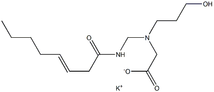 N-(3-Hydroxypropyl)-N-(3-octenoylaminomethyl)glycine potassium salt Structure