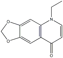 5-エチル-1,3-ジオキソロ[4,5-g]キノリン-8(5H)-オン 化学構造式