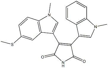 3-(5-Methylthio-1-methyl-1H-indol-3-yl)-4-(1-methyl-1H-indol-3-yl)-1H-pyrrole-2,5-dione Structure