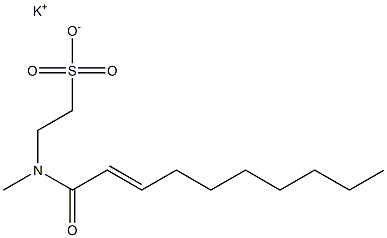 N-(2-デセノイル)-N-メチルタウリンカリウム 化学構造式