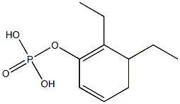 りん酸ジエチル1,5-シクロヘキサジエニル 化学構造式