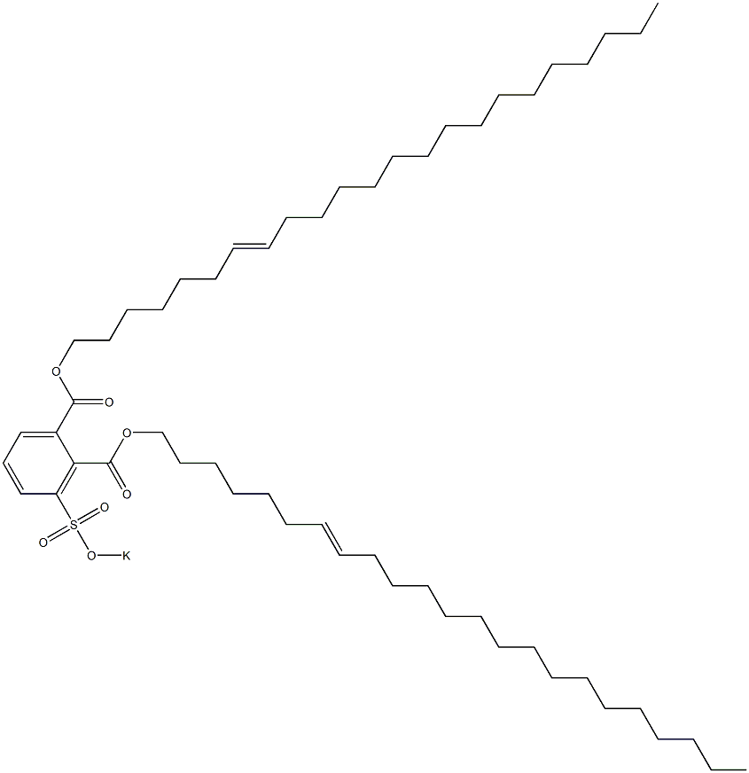 3-(Potassiosulfo)phthalic acid di(7-tricosenyl) ester