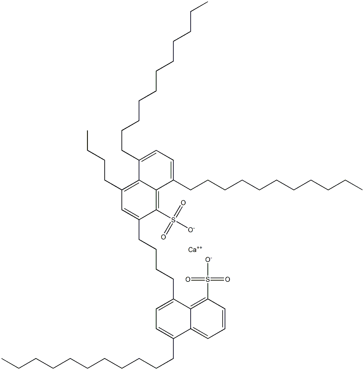 ビス(5,8-ジウンデシル-1-ナフタレンスルホン酸)カルシウム 化学構造式