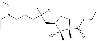 (1S,2R,3R)-2-Hydroxy-3-[5-(diethylamino)-2-hydroxy-2-methylpentyl]-1,2-dimethylcyclopentane-1-carboxylic acid ethyl ester Structure