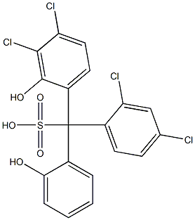 (2,4-Dichlorophenyl)(3,4-dichloro-2-hydroxyphenyl)(2-hydroxyphenyl)methanesulfonic acid