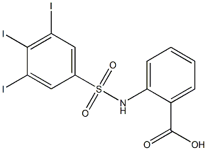 2-(3,4,5-Triiodophenylsulfonylamino)benzoic acid,,结构式