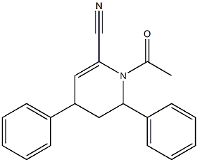  2-Phenyl-1-acetyl-1,2,3,4-tetrahydro-4-phenylpyridine-6-carbonitrile