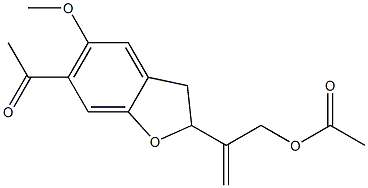 2-(1-Acetyloxymethylethenyl)-5-methoxy-6-acetyl-2,3-dihydrobenzofuran Structure