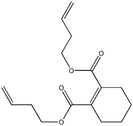 1-Cyclohexene-1,2-dicarboxylic acid bis(3-butenyl) ester Struktur