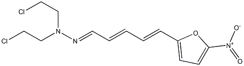 5-(5-Nitro-2-furyl)-2,4-pentadienal bis(2-chloroethyl)hydrazone Struktur