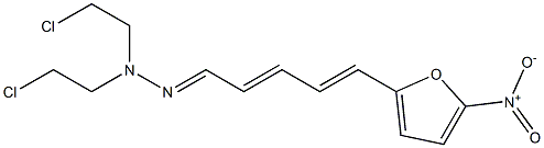 5-(5-Nitro-2-furyl)-2,4-pentadienal bis(2-chloroethyl)hydrazone Structure