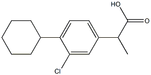 2-(4-Cyclohexyl-3-chlorophenyl)propionic acid 结构式