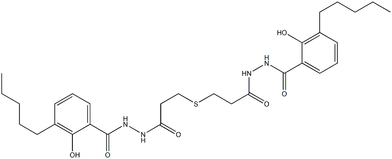 3,3'-Thiodi[propionic acid N'-(3-pentylsalicyloyl) hydrazide] Structure